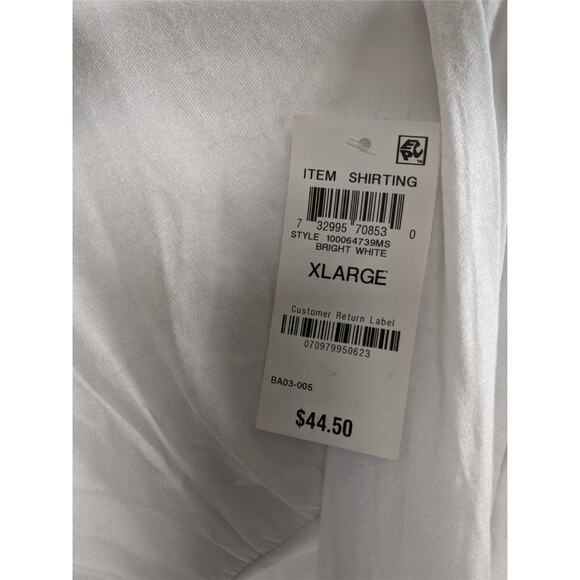 Style & Co Split Neck Roll Tab Sleeve Top White XL Women Lightweight Office Work - Picture 7 of 8